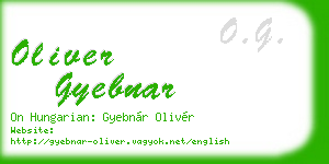 oliver gyebnar business card